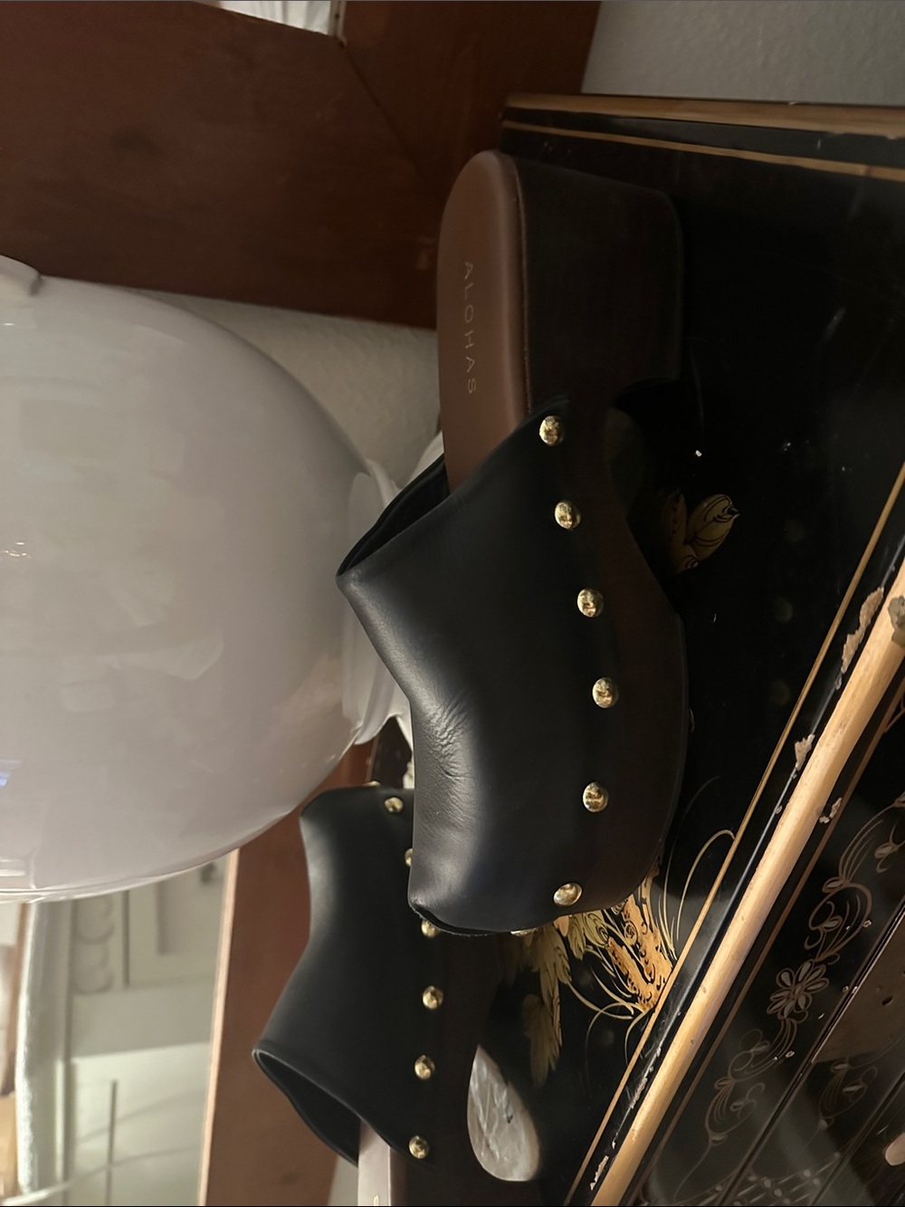 ALOHAS Black Studded Platform Clogs (40) - Picture 4 of 8